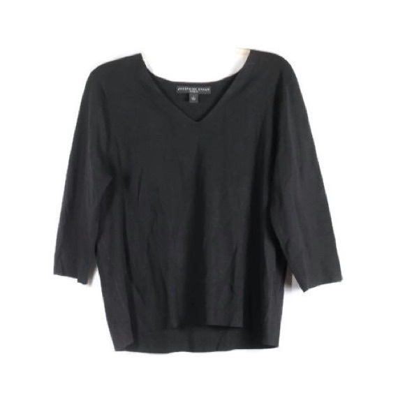 Josephine Chaus Stretch 3/4 Shirt Pullover V Neck - Picture 1 of 6